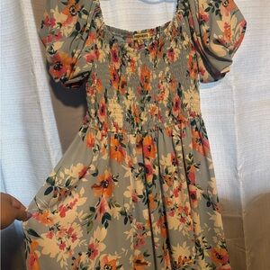 Inspired Hearts Floral Smocked Dress